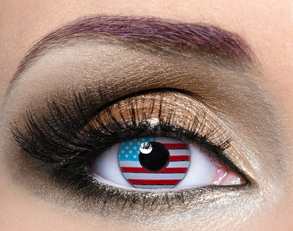 USA Flag Cosmetic Contact Lens