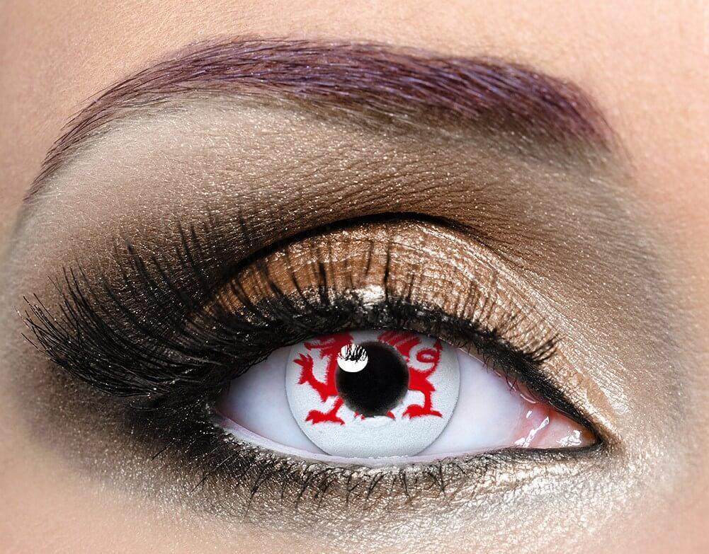 Welsh Flag Cosmetic Contact Lenses