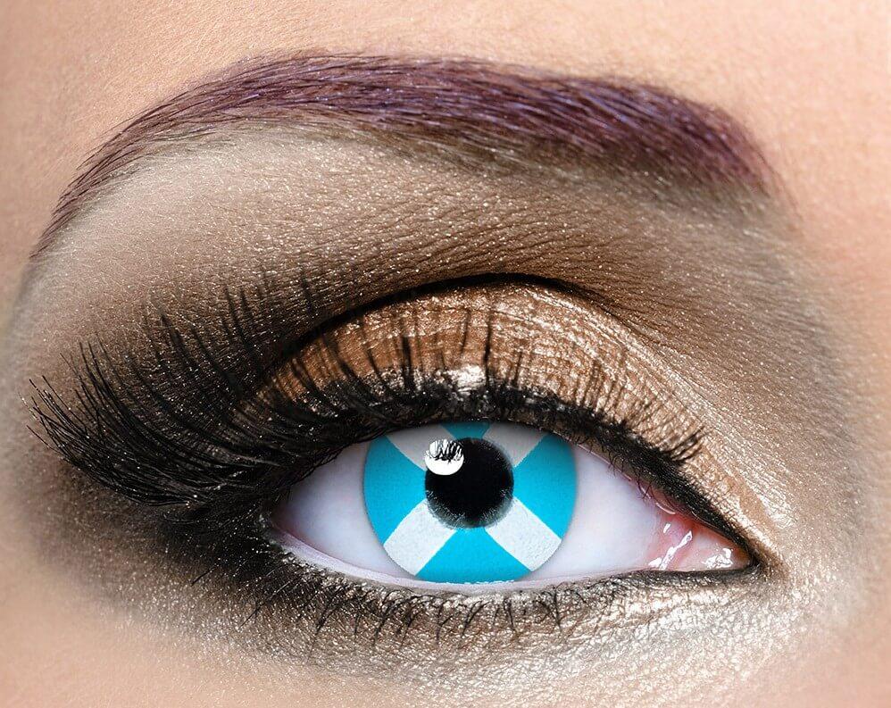 Scotland Flag Cosmetic Contact Lenses