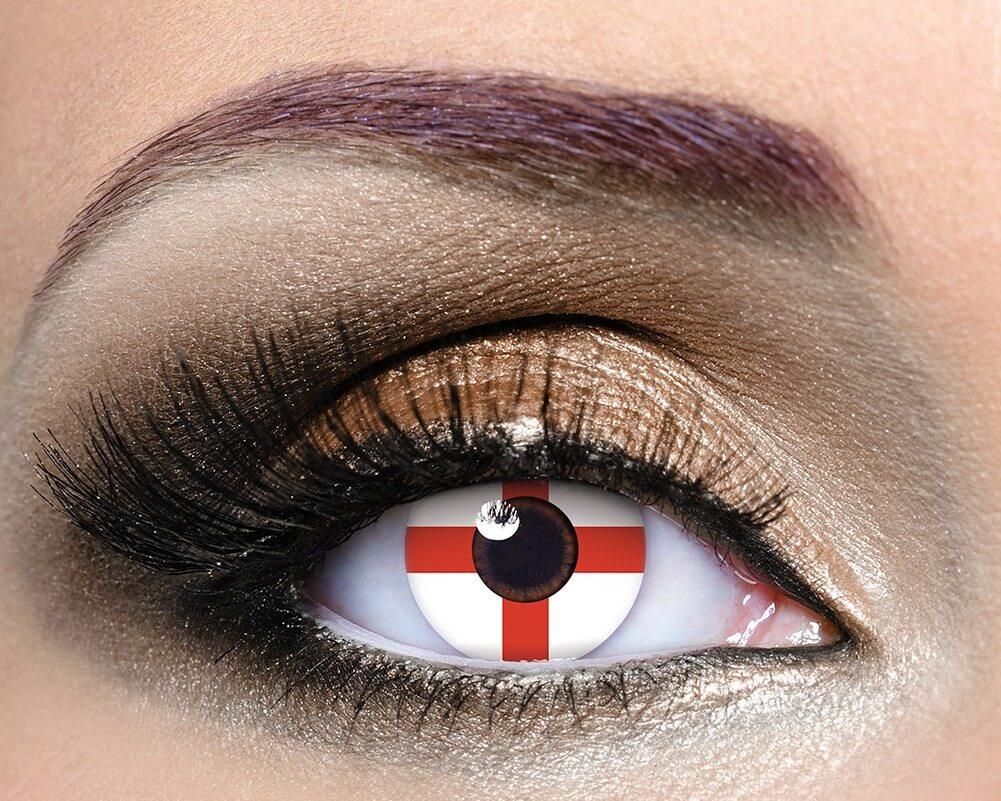 St George Flag Cosmetic Contact Lenses